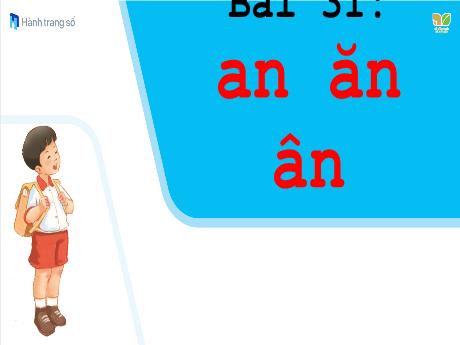 Bài giảng Tiếng Việt 1 (Kết nối tri thức) - Bài 32: An, ăn, ân - Năm học 2023-2024 - Nguyễn Thị Yến Nhi