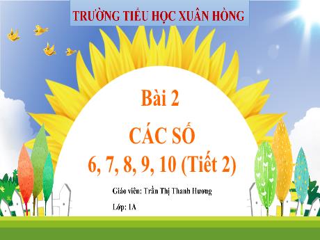 Bài giảng Toán 1 (Kết nối tri thức) - Bài 2: Các số 6,7,8,9,10 (Tiết 2) - Trần Thị Thanh Hương