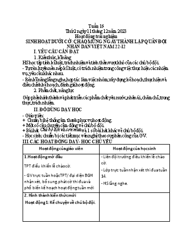 Giáo án Tiếng Việt 1 + Toán 1 - Tuần 15 (Thứ 2-4) - Năm học 2023-2024 - Nguyễn Thị Yến Nhi