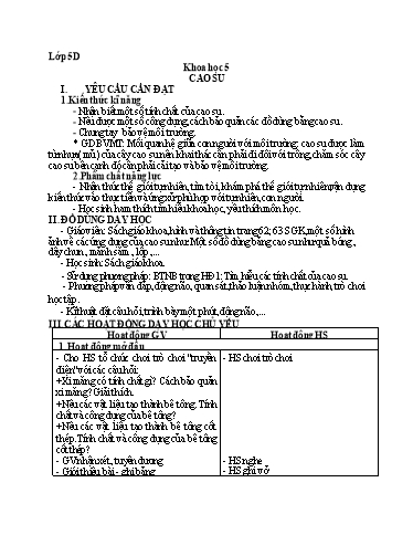 Giáo án Tiếng Việt + Khoa học Tiểu học - Tuần 16 (Thứ 5-6) - Năm học 2023-2024 - Nguyễn Thị Yến Nhi