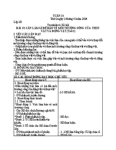 Giáo án Tiếng Việt + Toán 1 - Tuần 20 - Năm học 2023-2024 - Nguyễn Thị Yến Nhi