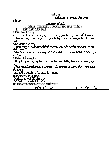 Giáo án Tiếng Việt + Toán 1 - Tuần 26 - Năm học 2023-2024 - Nguyễn Thị Yến Nhi
