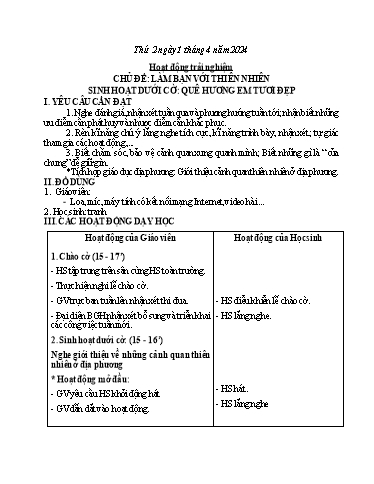 Giáo án Tiếng Việt + Toán Lớp 3 - Tuần 29 (Thứ 2-4) - Năm học 2023-2024 - Nguyễn Thị Yến Nhi
