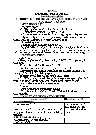 Kế hoạch bài dạy môn Tiếng Việt + Toán 1 - Tuần 13 (Thứ 2-4) - Năm học 2023-2024 - Trần Thị Thanh Hương