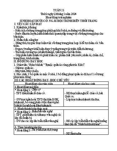 Kế hoạch bài dạy môn Tiếng Việt + Toán 1 - Tuần 21 (Thứ 2-4) - Năm học 2023-2024 - Trần Thị Thanh Hương