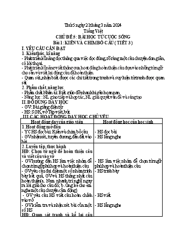 Kế hoạch bài dạy Tiếng Việt + Toán 1 - Năm 2023-2024 - Trần Thị Hồng Thúy