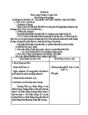 Kế hoạch bài dạy Tiếng Việt + Toán 1 - Tuần 10 (Thứ 2-4) - Năm học 2023-2024 - Nguyễn Thị Yến Nhi