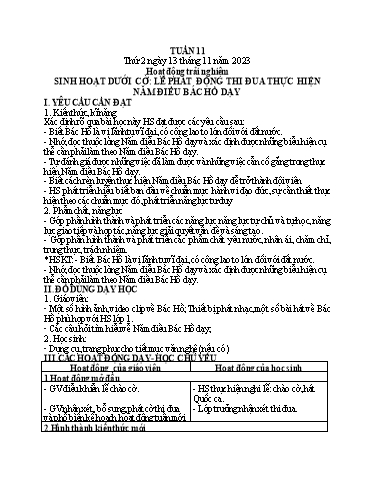 Kế hoạch bài dạy Tiếng Việt + Toán 1 - Tuần 11 (Thứ 2-4) - Năm học 2023-2024 - Nguyễn Thị Ánh Tuyết