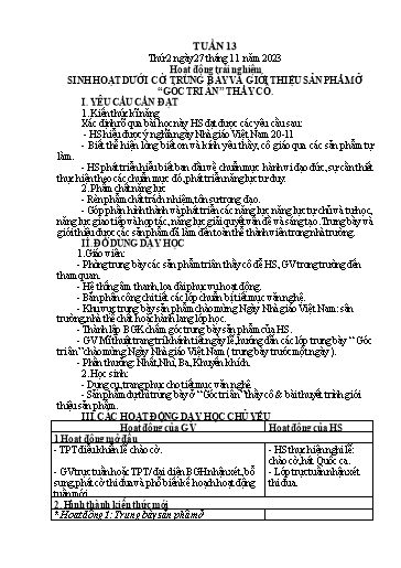 Kế hoạch bài dạy Tiếng Việt + Toán 1 - Tuần 13 - Năm 2023-2024 - Trần Thị Hồng Thúy