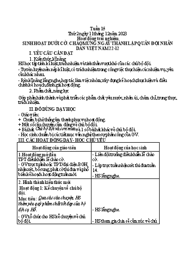 Kế hoạch bài dạy Tiếng Việt + Toán 1 - Tuần 15 - Năm 2023-2024 - Trần Thị Hồng Thúy