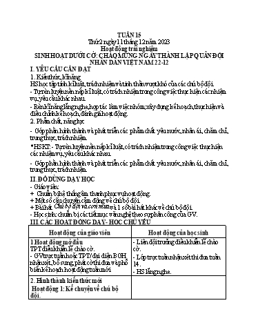 Kế hoạch bài dạy Tiếng Việt + Toán 1 - Tuần 15 (Thứ 2-4) - Năm học 2023-2024 - Nguyễn Thị Ánh Tuyết