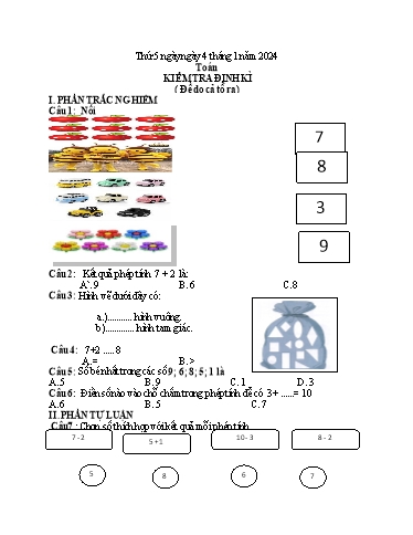 Kế hoạch bài dạy Tiếng Việt + Toán 1 - Tuần 18 (Thứ 5+6) - Năm học 2023-2024 - Nguyễn Thị Ánh Tuyết