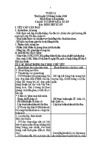 Kế hoạch bài dạy Tiếng Việt + Toán 1 - Tuần 23 (Thứ 2-4) - Năm học 2023-2024 - Trần Thị Thanh Hương