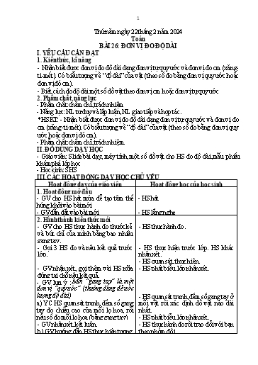 Kế hoạch bài dạy Tiếng Việt + Toán 1 - Tuần 23 (Thứ 5+6) - Năm học 2023-2024 - Nguyễn Thị Ánh Tuyết