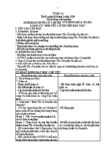 Kế hoạch bài dạy Tiếng Việt + Toán 1 - Tuần 24 (Thứ 3-4) - Năm học 2023-2024 - Trần Thị Thanh Hương