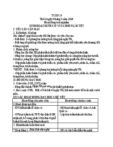Kế hoạch bài dạy Tiếng Việt + Toán 1 - Tuần 25 (Thứ 2-4) - Năm học 2023-2024 - Nguyễn Thị Ánh Tuyết
