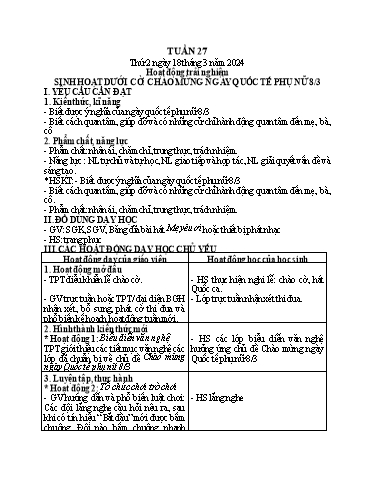 Kế hoạch bài dạy Tiếng Việt + Toán 1 - Tuần 27 (Thứ 2-4) - Năm học 2023-2024 - Nguyễn Thị Ánh Tuyết