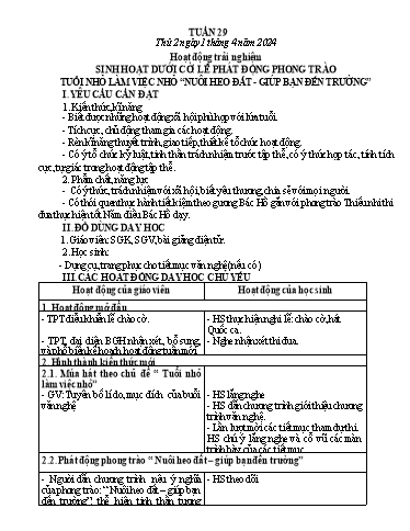 Kế hoạch bài dạy Tiếng Việt + Toán 1 - Tuần 29 - Năm 2023-2024 - Trần Thị Hồng Thúy