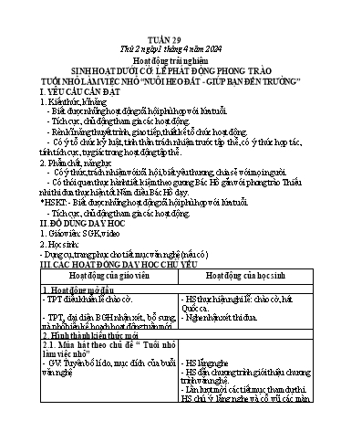 Kế hoạch bài dạy Tiếng Việt + Toán 1 - Tuần 29 (Thứ 2-4) - Năm học 2023-2024 - Nguyễn Thị Ánh Tuyết