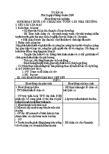 Kế hoạch bài dạy Tiếng Việt + Toán 1 - Tuần 30 - Năm 2023-2024 - Trần Thị Hồng Thúy