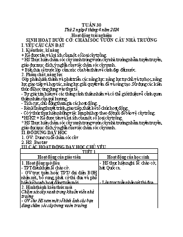 Kế hoạch bài dạy Tiếng Việt + Toán 1 - Tuần 30 (Thứ 2-4) - Năm học 2023-2024 - Nguyễn Thị Ánh Tuyết