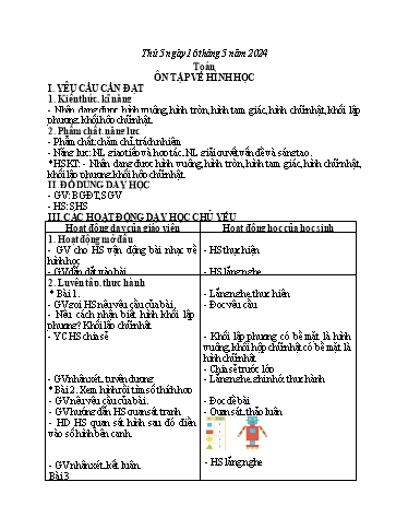 Kế hoạch bài dạy Tiếng Việt + Toán 1 - Tuần 35 (Thứ 5+6) - Năm học 2023-2024 - Nguyễn Thị Ánh Tuyết