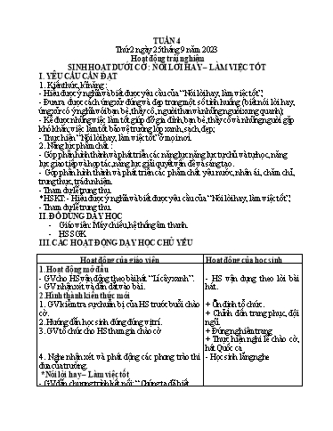 Kế hoạch bài dạy Tiếng Việt + Toán 1 - Tuần 4 (Thứ 2-4) - Năm học 2023-2024 - Nguyễn Thị Ánh Tuyết
