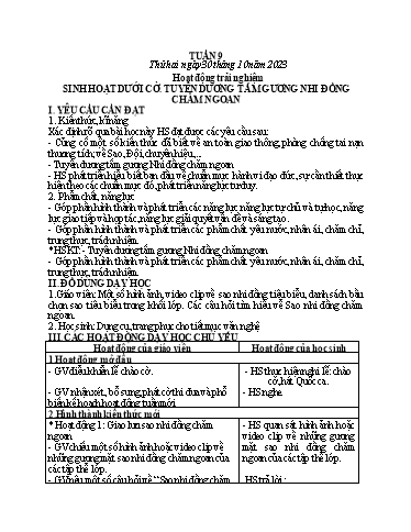 Kế hoạch bài dạy Tiếng Việt + Toán 1 - Tuần 9 (Thứ 2-4) - Năm học 2023-2024 - Nguyễn Thị Ánh Tuyết
